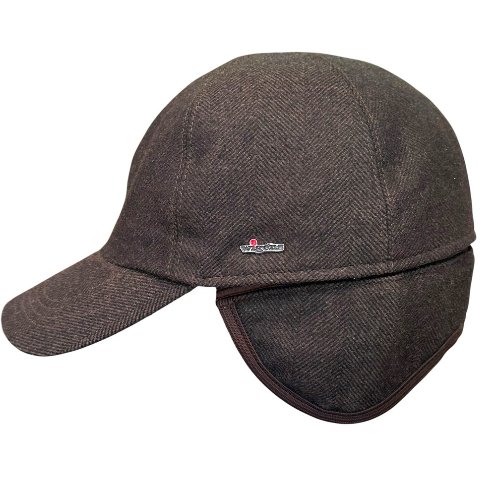 Wigens Baseball Cap Bosse Loro Piana Storm System Wool Ear Flaps Brown 61 Large